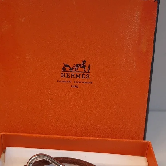 Authentic Hermes leather bracelet